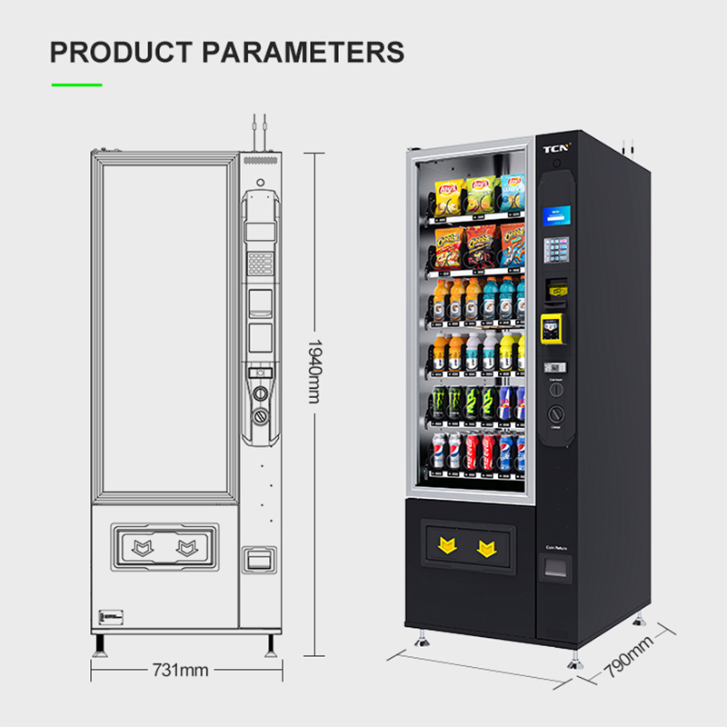 Tcn China Bulk Vending Automatic Customized Vending Machine for Snack and Beverage