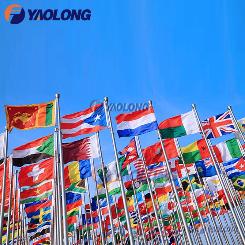 Commercial Grade AISI 316L Metal Flag Pole with Electric Motor