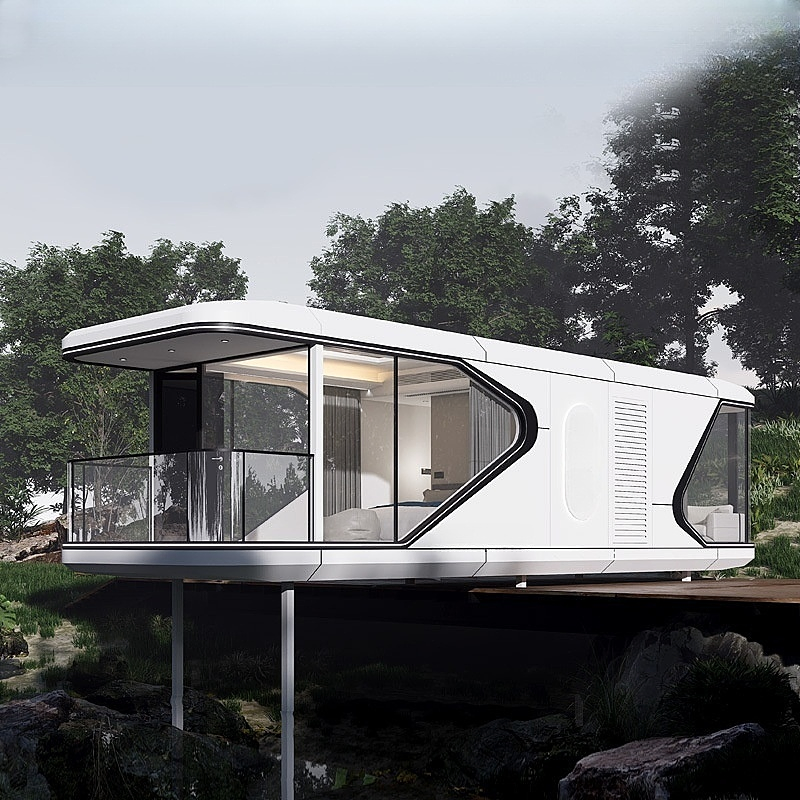 Prefab Modern House – Sandwich Panel Container Capsule Home for Easy Transport and Assembly
