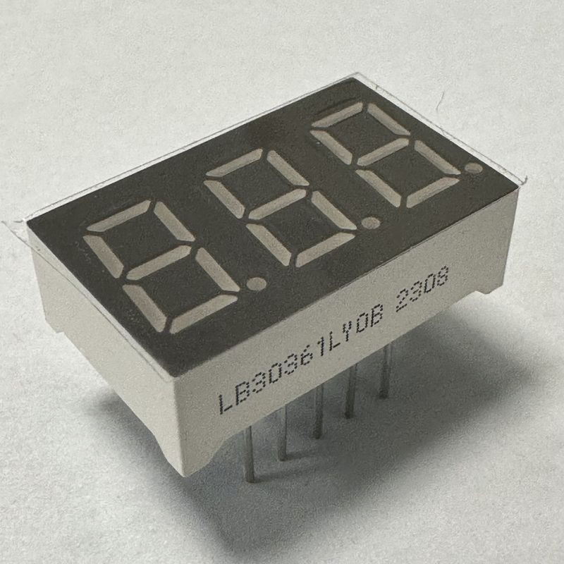3 Digit Common Cathode 7-Segment LED Display for Home Application