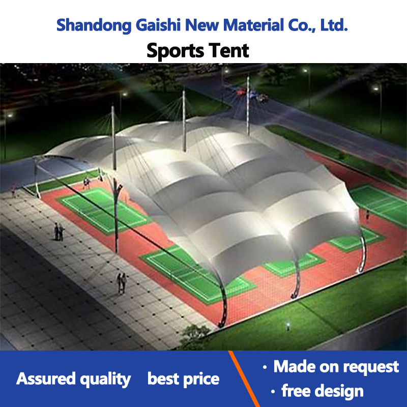 Outdoor Sports Steel Frame Basketball Tennis Court Tents PVDF Covers