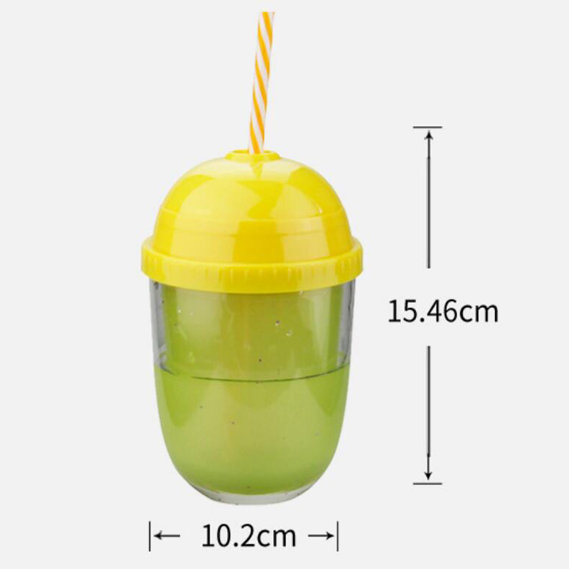 Детская пластиковая бутылка для воды с трубочкой 12 унций