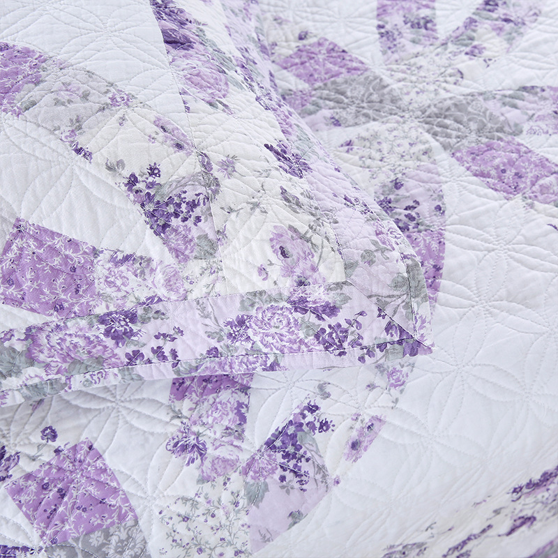 Polyester Patchwork Quilt Queen Size Bedding Set Filling Offers Deals Cheap Comforter Bedspread for Teens