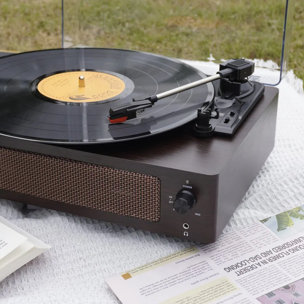 Professional Modern Wooden Box Vinyl Turntable Record Player Gramophone Phonogram