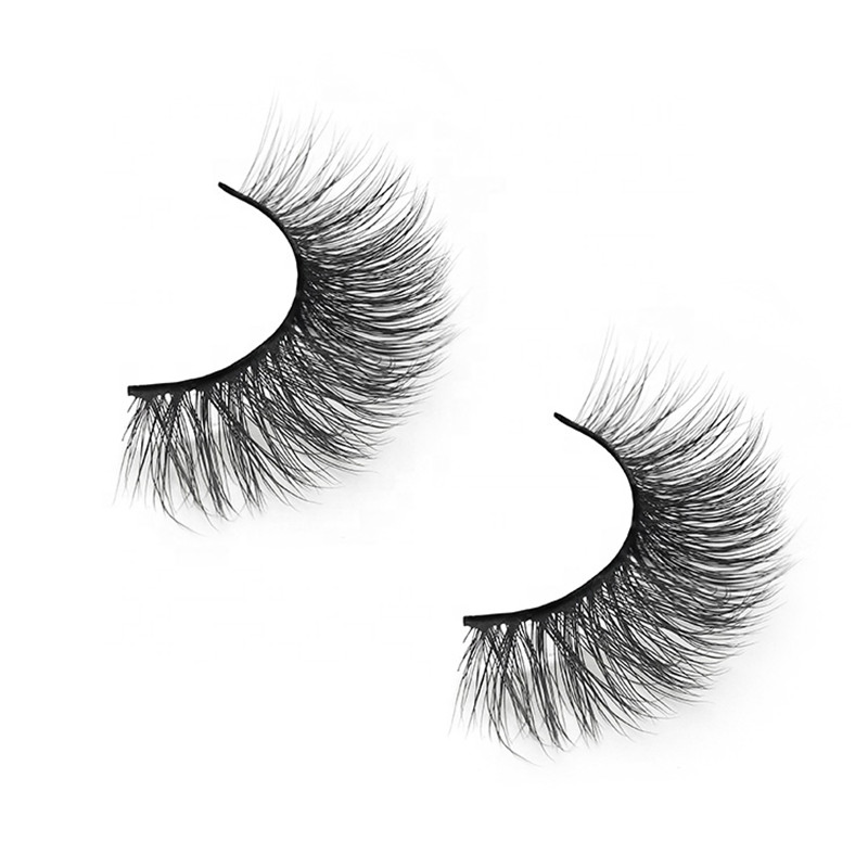 Super Quality Private Logo Custom Magnetic Box Clear Band Hand Made Mink Lashes Fake 3D Mink Eyelashes