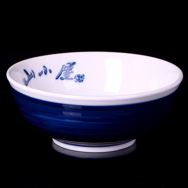 7 1/4 Inch Emboss Coil Line Porcelain Soup Noodle Bowl