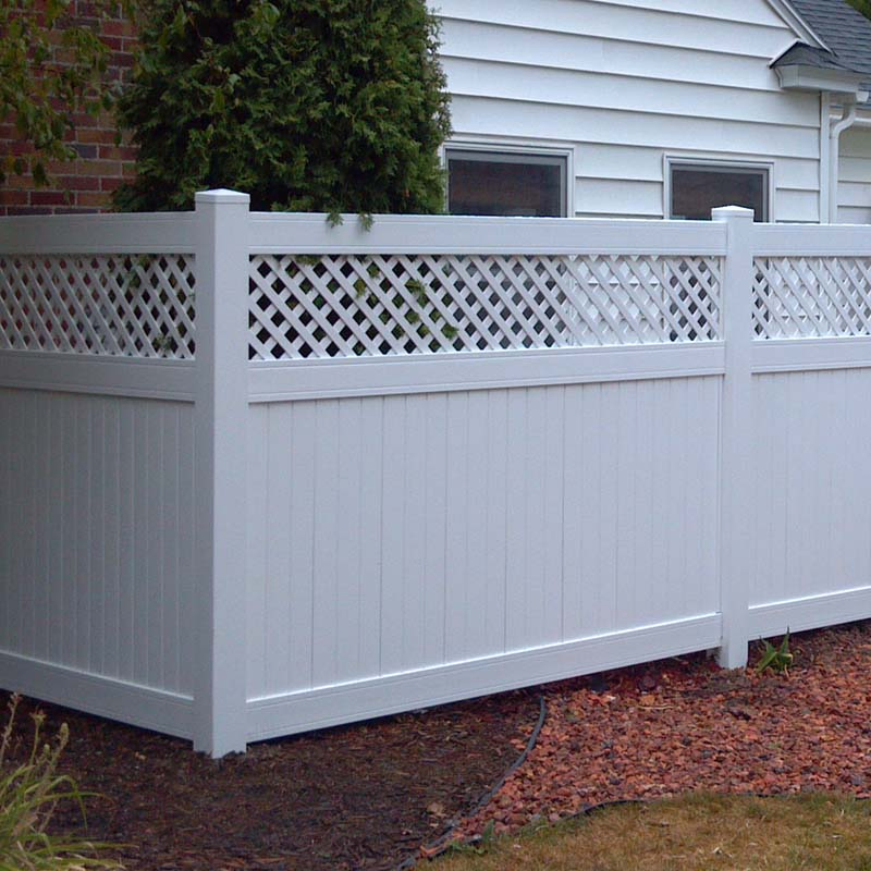 High safety PVC Semi Privacy Diamond Lattice Fence, Vinyl Privacy Diagonal Lattice Fence, Quality Plastic Lattice Fence