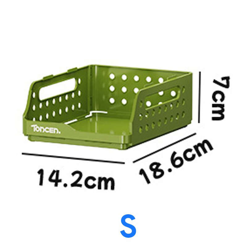 Desktop Double Layer Storage Rack Foldable Storage Baskets