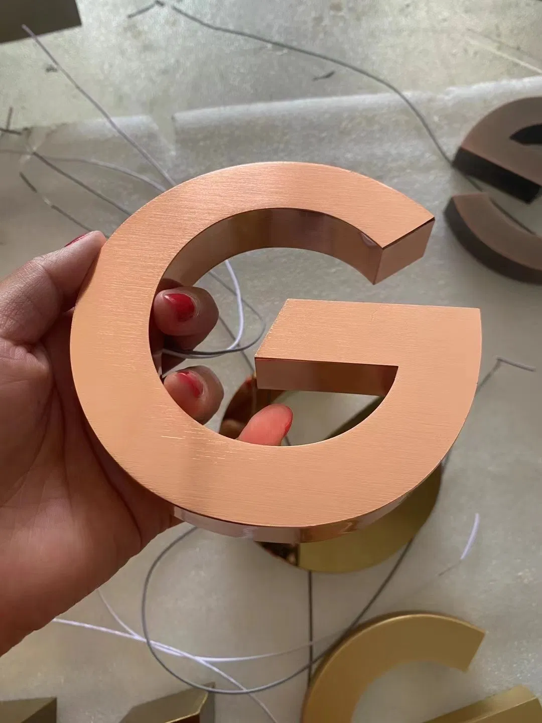 Metal Stainless Steel Spray Painted Logo Letters Sign