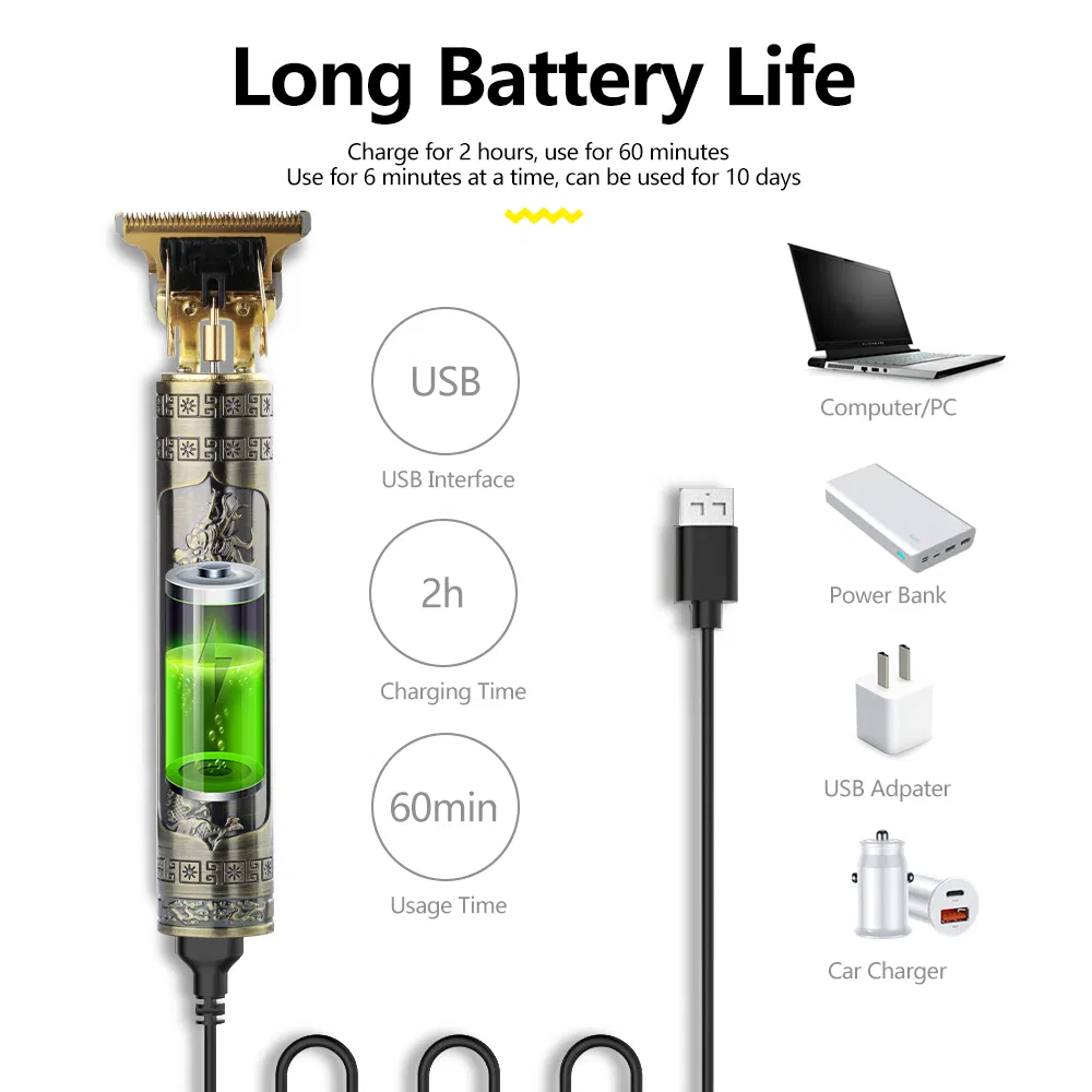 Professional Hair Cutting Machine LCD Hair Trimmer Men Hair Clipper