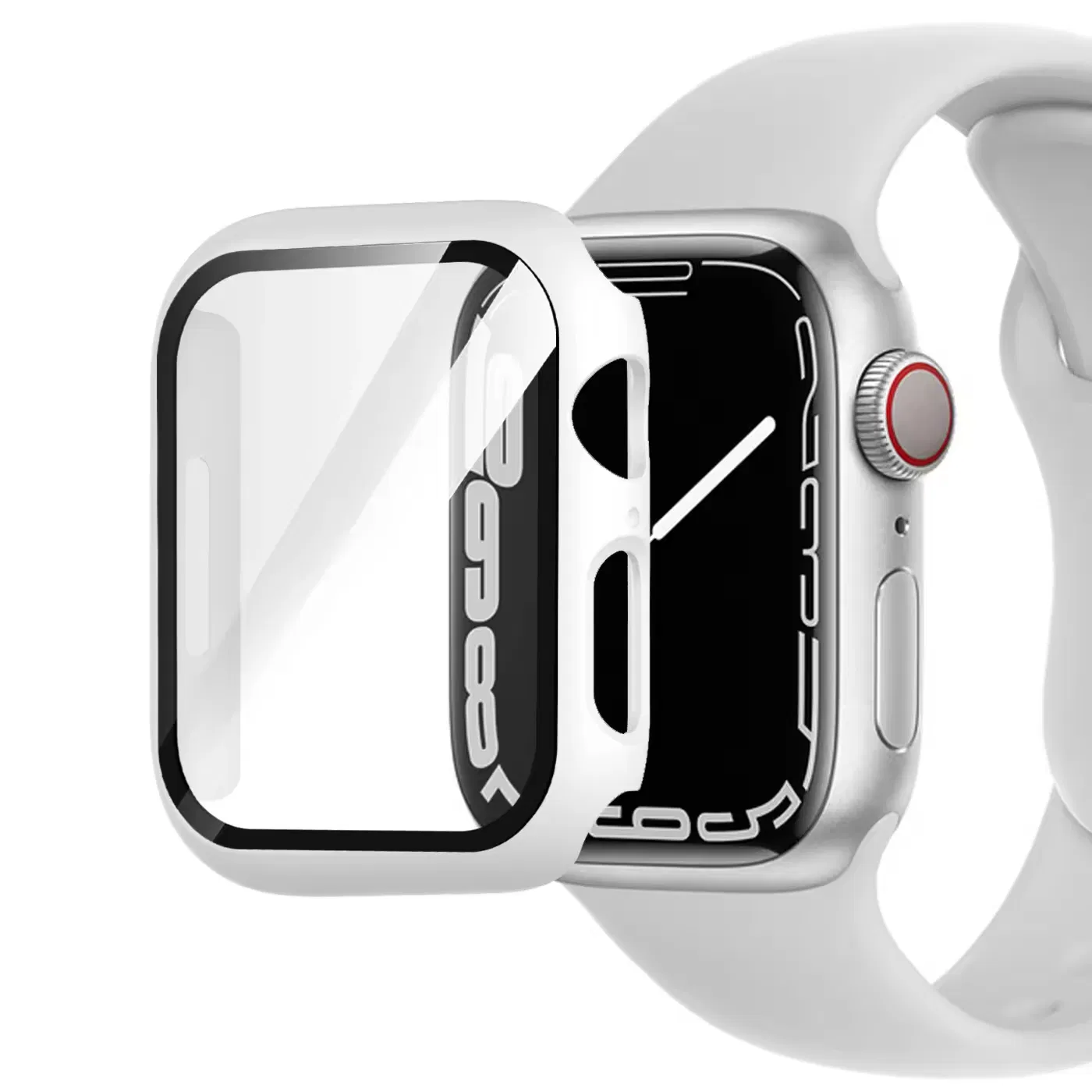 Case with Tempered Glass Screen Protector for Apple Watch Se Series 6/5/4/Se 40mm, Full Coverage Hard PC Protective Cover HD Ultra-Thin Cover for iWatch