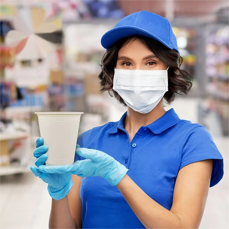 Wholesale Cheapest Hot Water Mug Biodegradable Disposable 8 Oz Coffee Cup with Lhb-02