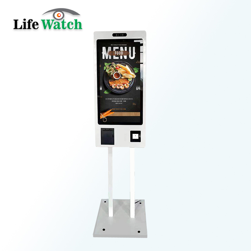 43 Inch Self Service Ordering Kiosk Service with Card Reader Restaurant