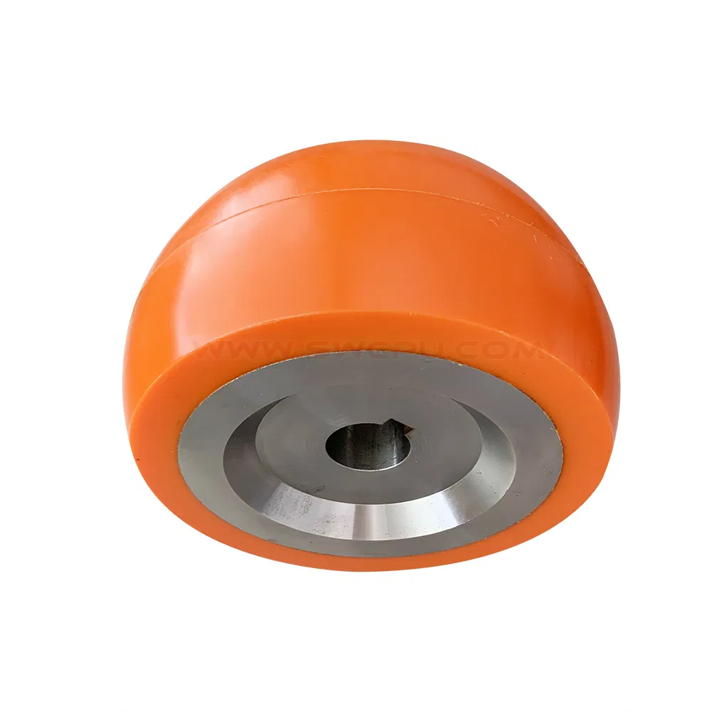 Customized Transparant PU/Plastic Industry Caster Wheel with Belt Pulley