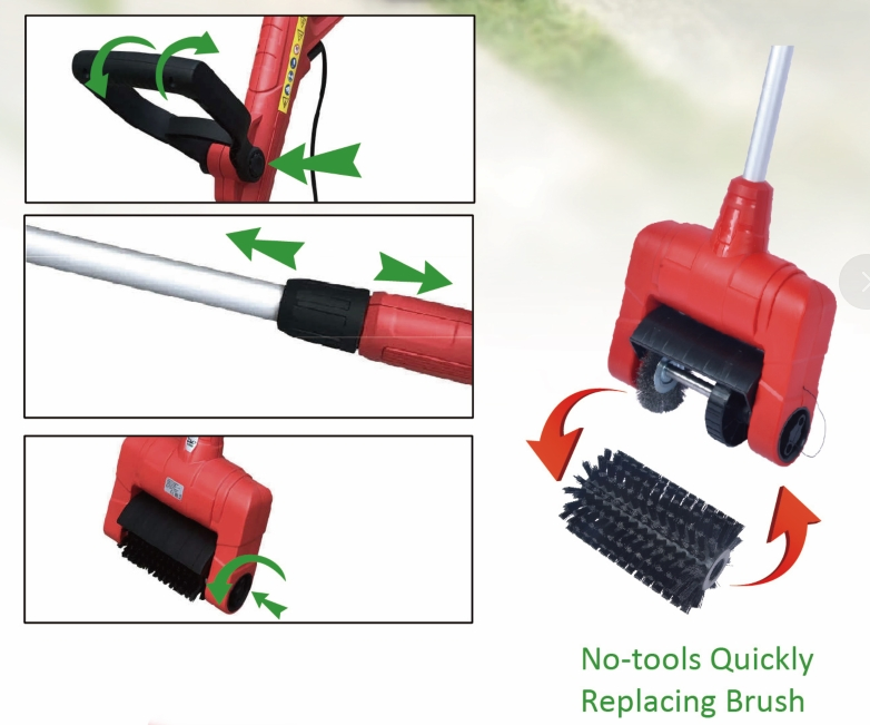2-in-1 Garden Tool, Weeder and Cleaning Drum Combo Set