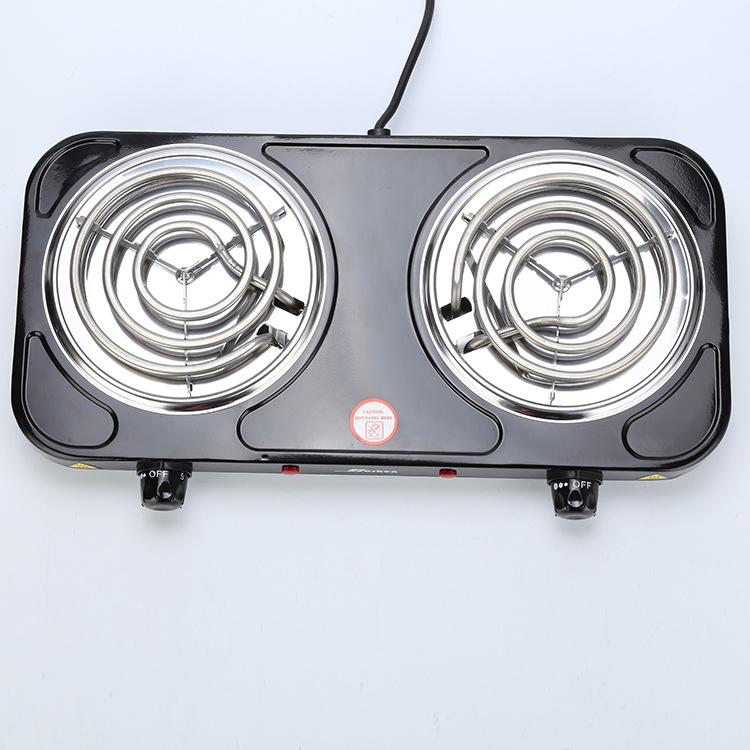 Portable Electric Burner Double Stove Mini Hotplate Adjustable Temperature Furnace Home Kitchen Cook