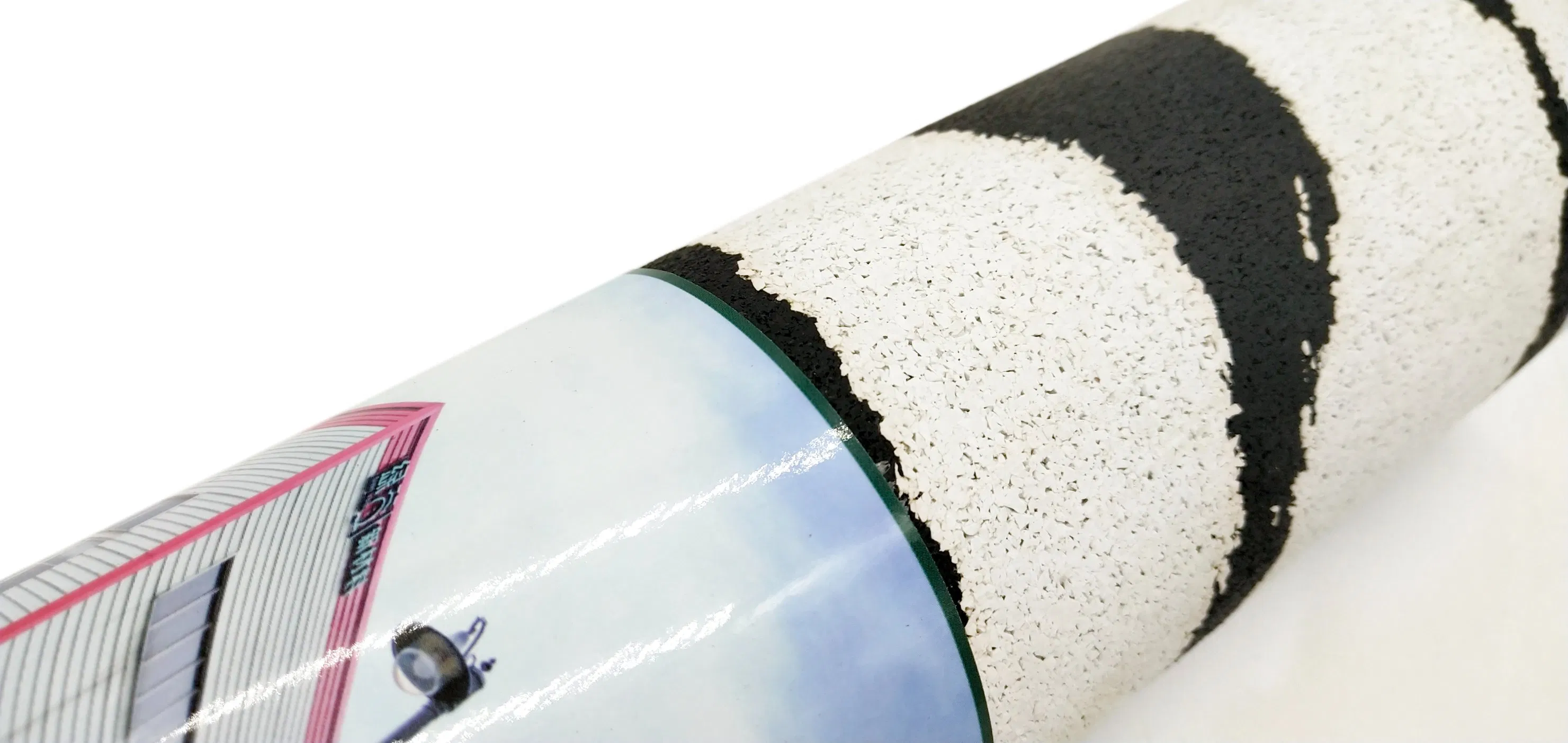 Low Price Hot Selling Rubber Gym Flooring Roll Black and White Color Rubber Roll Anti-Slip Gym Floor Rubber Roll