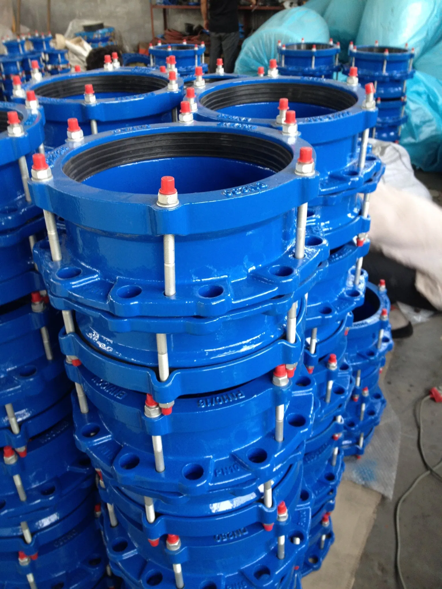 Ductile Cast Iron Self-Restrained Flange Adaptor for HDPE PE PVC Pipe