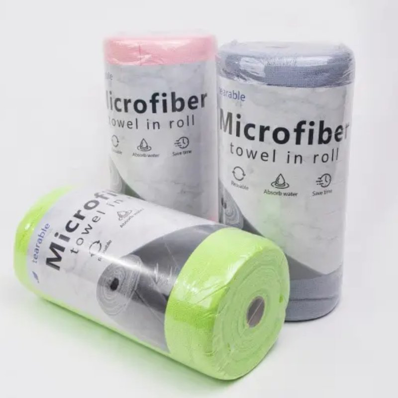 Kitchen Microfiber Cleaning Cloth Roll Tear Away Towels 30X30cm