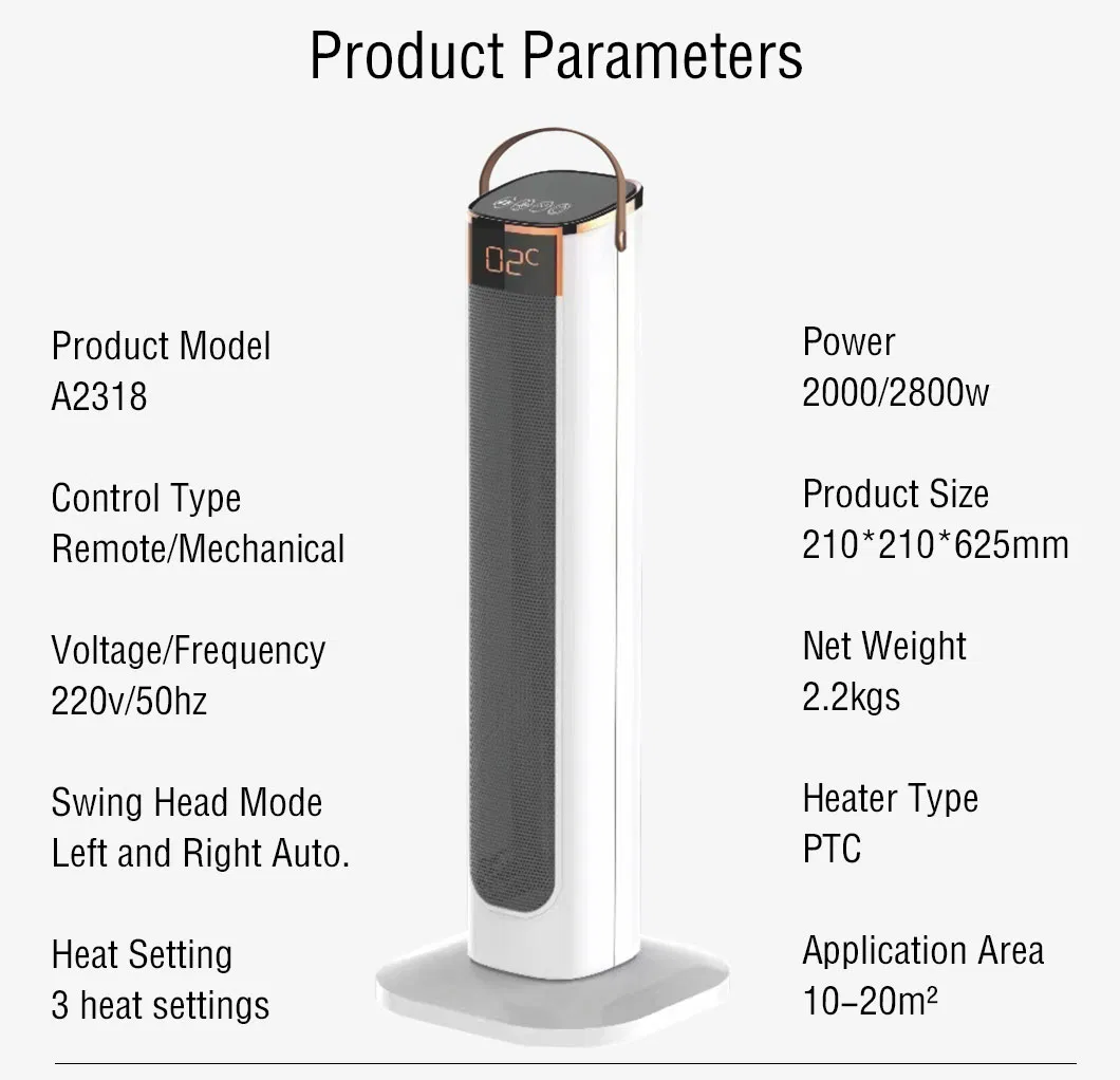 Portable PTC Home Ceramic Fan Heater