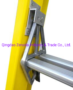 20 Steps Rope Operated Combination Extension Fiberglass Ladder / Aluminum Ladder