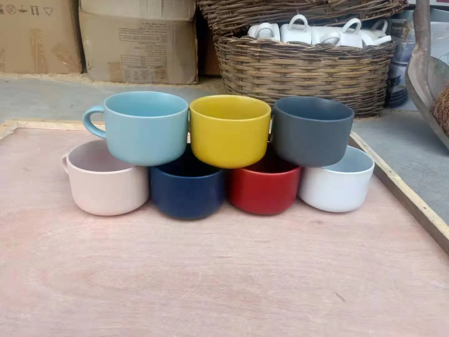 Colorful Custom Pattern Pad Printing Mixing Ceramic Bowl