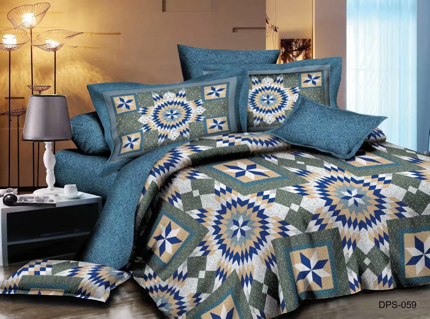 Polyester Microfiber Ultrasonic/ Pinsonic Quilt Bedspread Set