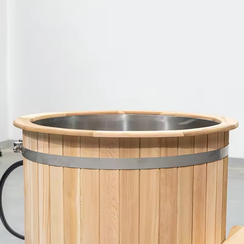 Ледяная ванна для криотерапии из кедра с системой охлаждения