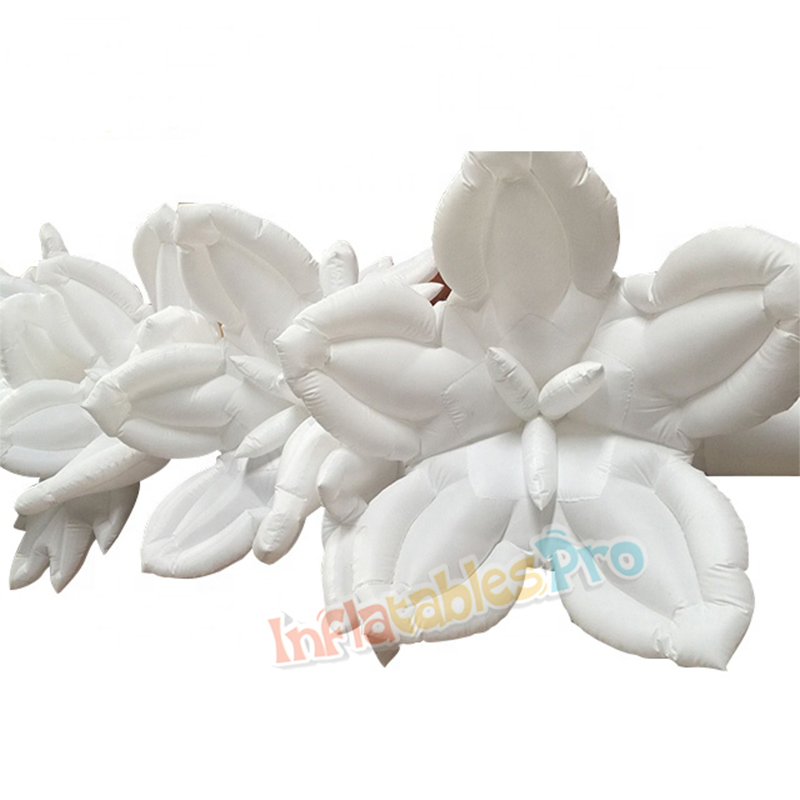 Giant Inflatable Flower Chain with LED Lights for Stage Decoration