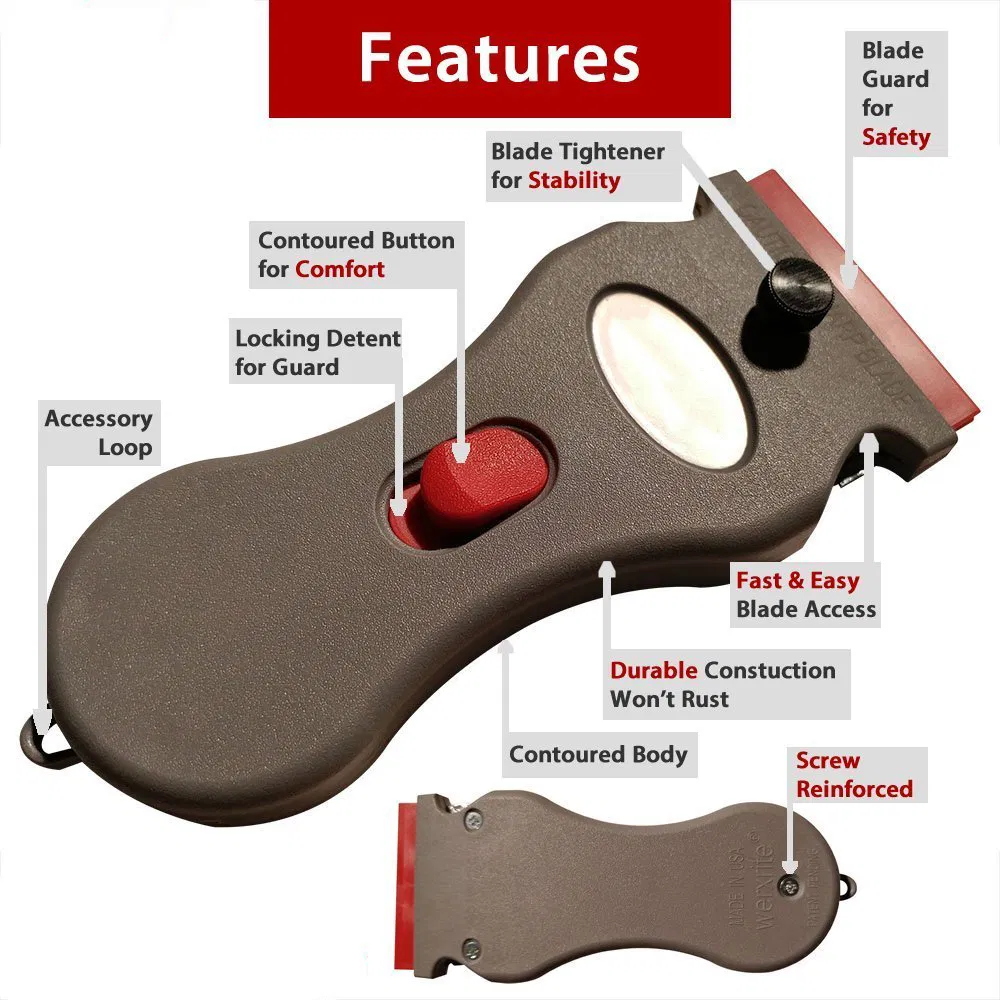 Cleaning Scraper Plastic Razor Scraper with 40X19mm Blades