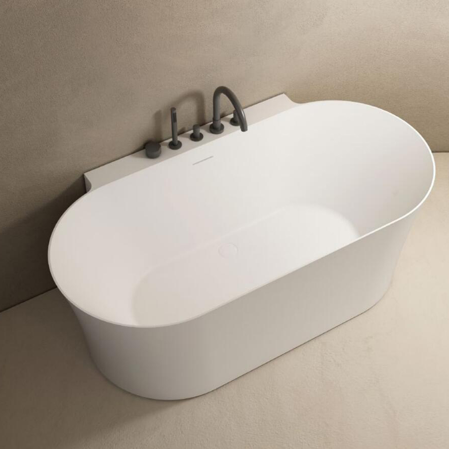 Глубокая акриловая ванна Ortonbath овальная, пристенная