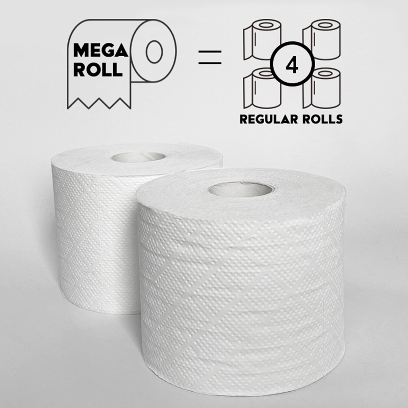 Economic Recycled Offices Softness Disposable Jumbo Printed Virgin Bleached Bamboo Fibers Roll Tissue Paper