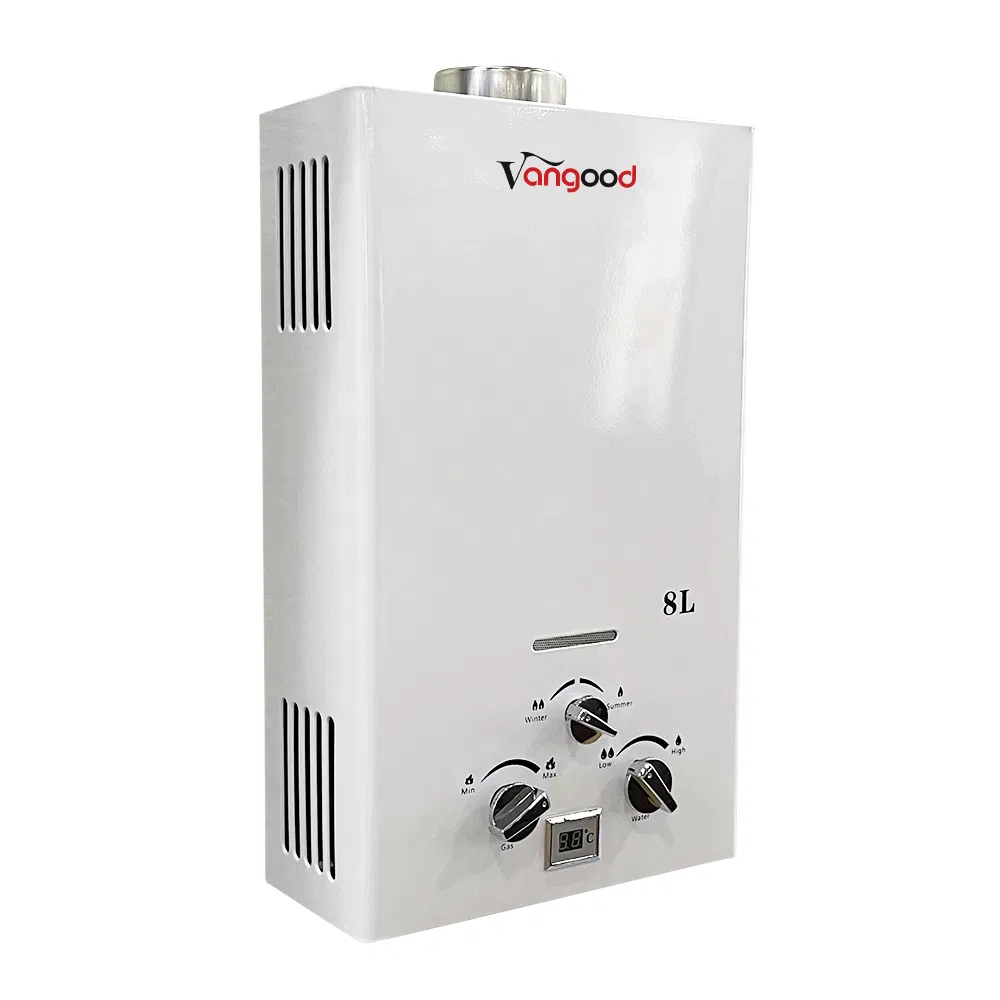 Copper Heat Exchanger Butane Indoor LPG Gas Geyser Tankless Water Heater