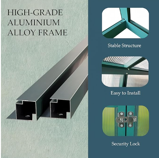 Теплица мини стеклянная 180x120 см для сада