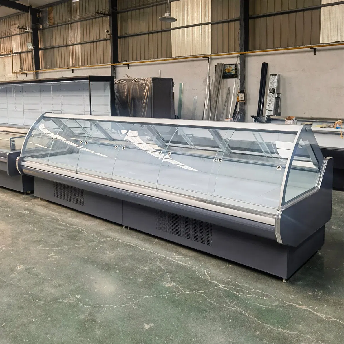 Supermarket Freezer Island Showcase for Optimal Meat Food Fruits Vegetables Deli Display Meat Cabinet