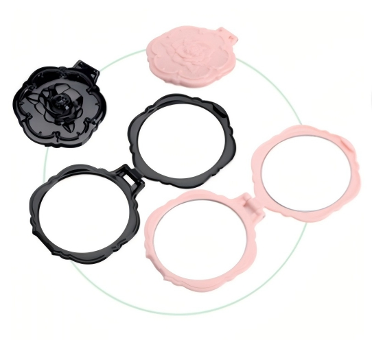 Small Rose Double-Sided Folding Pocket Mirror