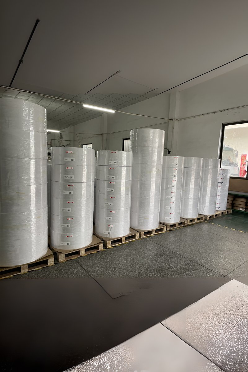 Jumbo Roll Transparent Thermal Printing Synthetic Paper, PP Film Label Material