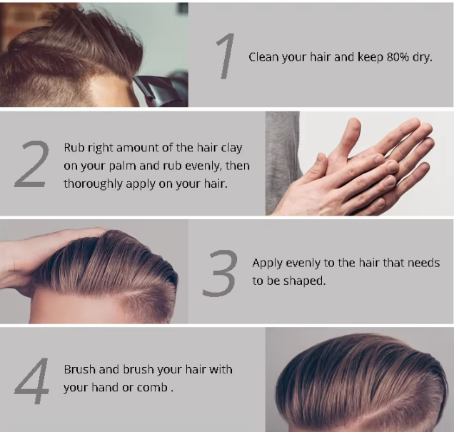 Hair Styling Products Factory Manufacturing Private Label No Logo 95g Strong Hold Matte Wax Hair Clay for Men