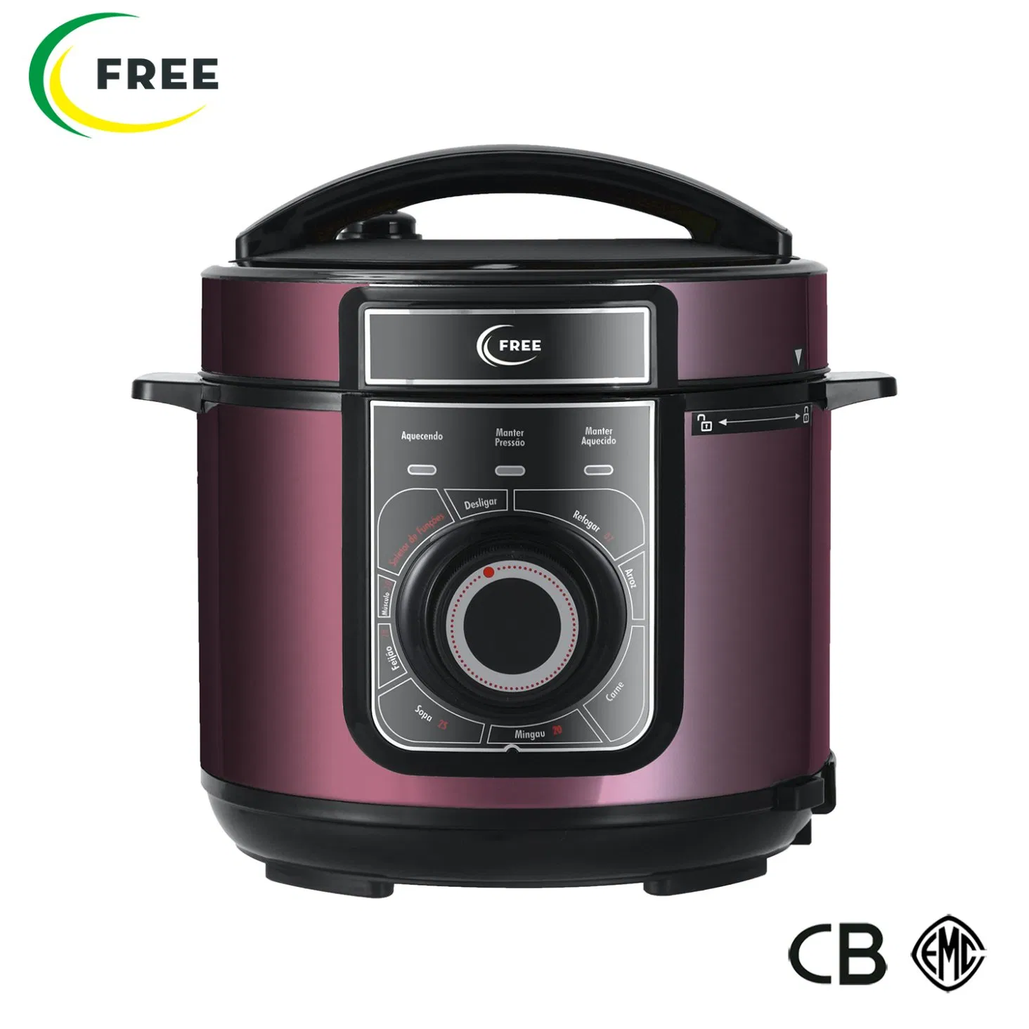 6L Top Quality Non Sticky Geepas New Design Electric Pressure Cookers Silver