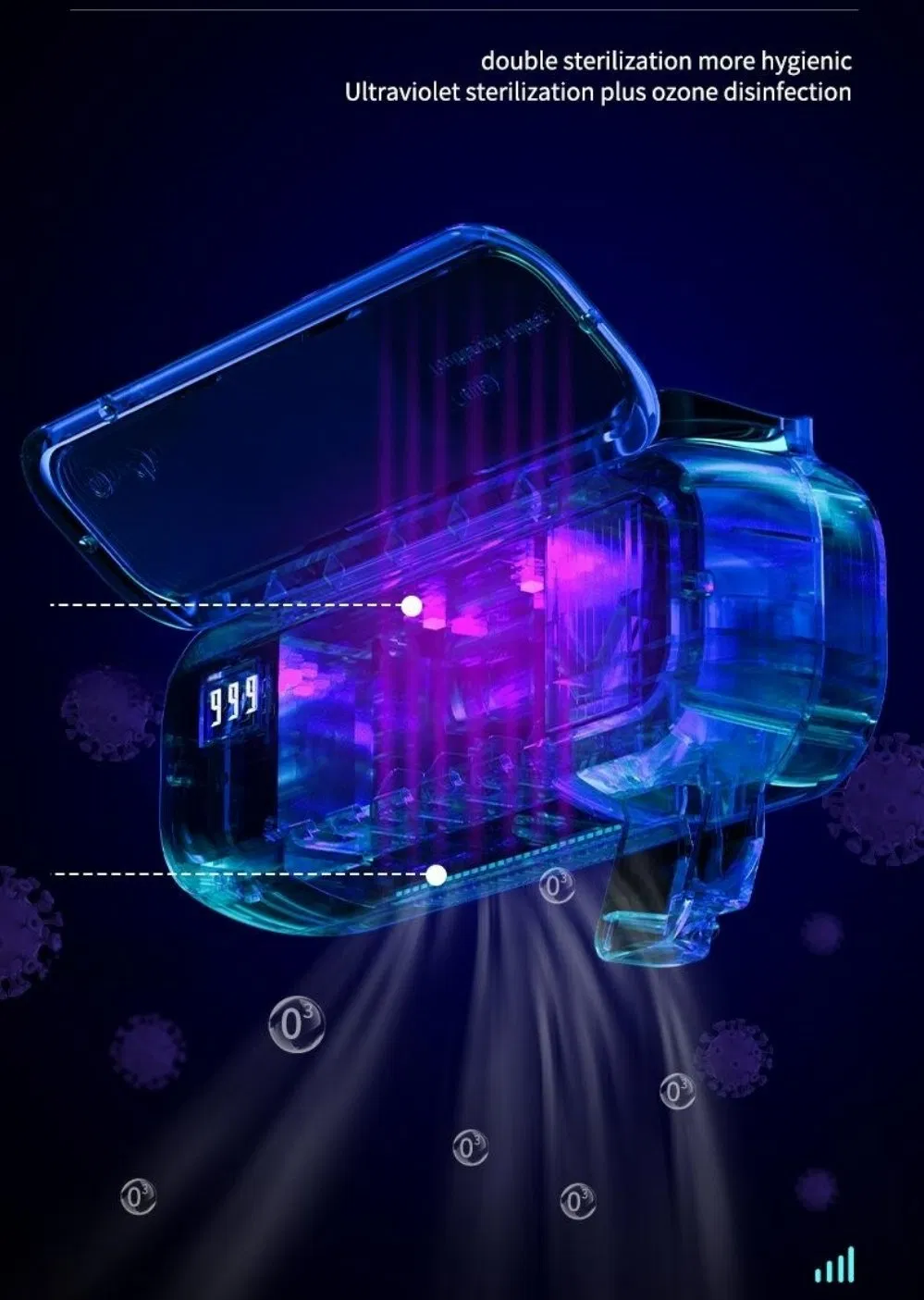 УФ-стерилизатор для зубных щеток с держателем