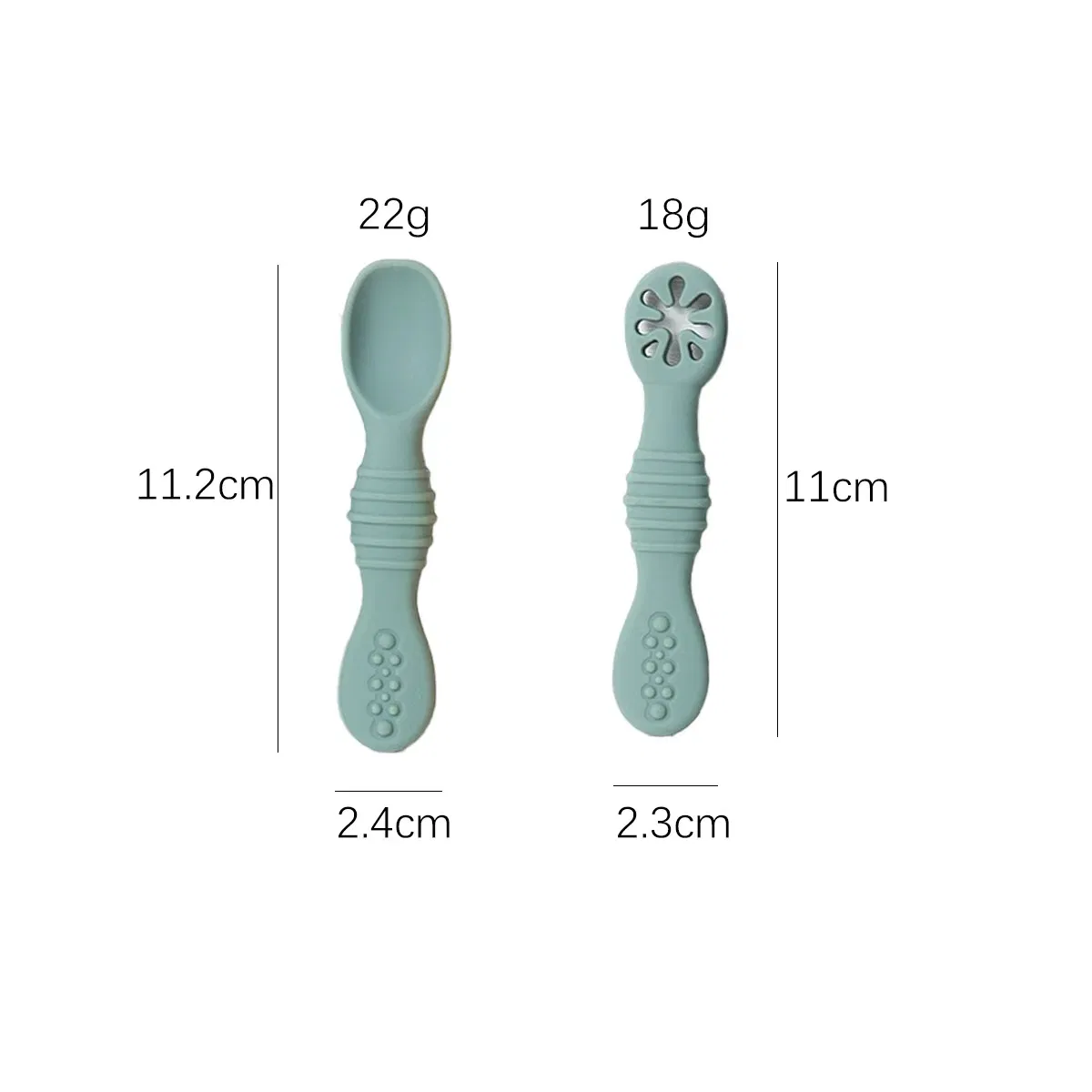 Babies Mini Soup Silicone Spoon Baby Feeding Spoon