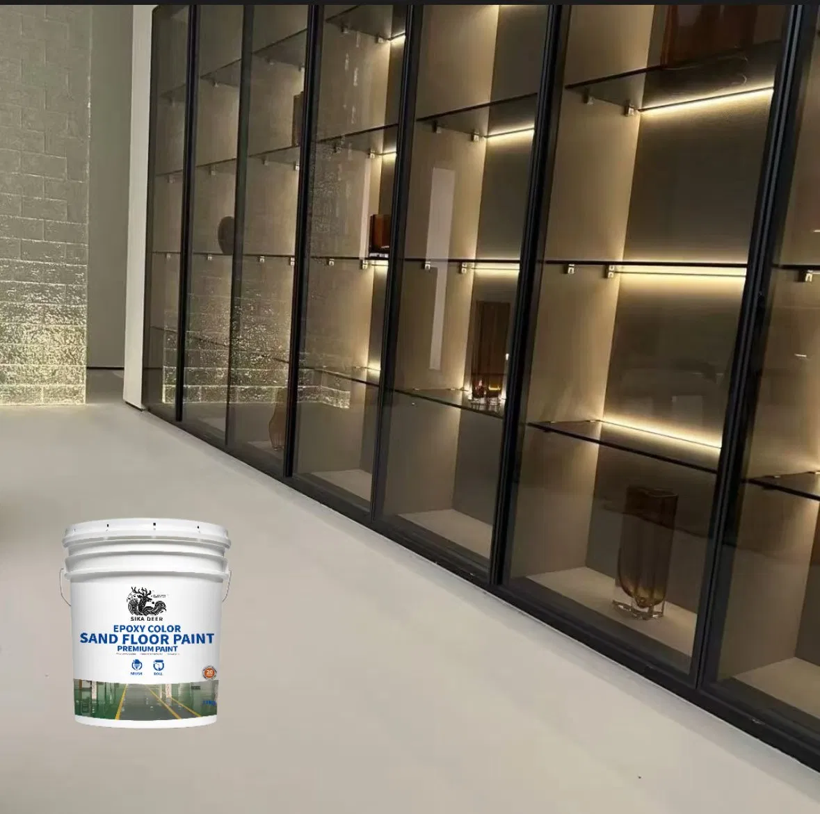 Epoxy Colored Sand Self-Leveling Marble-Look Anti-Slip Wear-Resistant Floor Paint