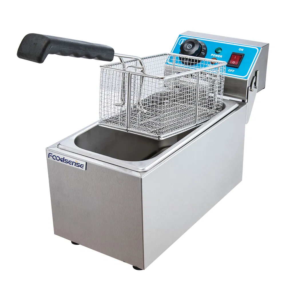 Indoor Countertop Commercial Large Double Tank Electric Deep Fryers 8L+8L