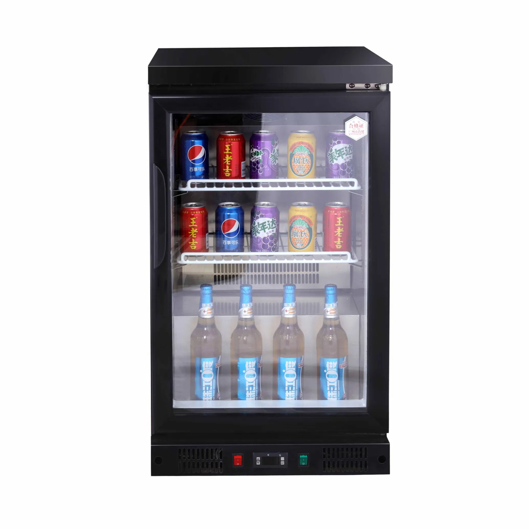 Commercial / Household Mini Glass Door Refrigerator/Fridge/Cooler/Chiller