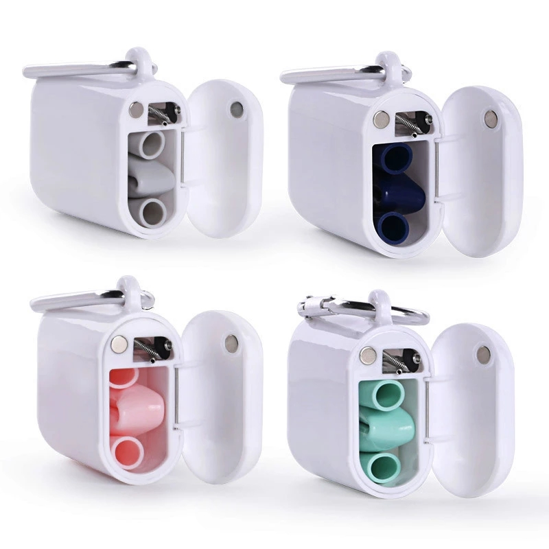 Custom Logo Reusable Food Grade Silicone Straw Bar Outdoor Portable Foldable Drinking Straws with PP Luxury Carrying Case and Cleaning Brush