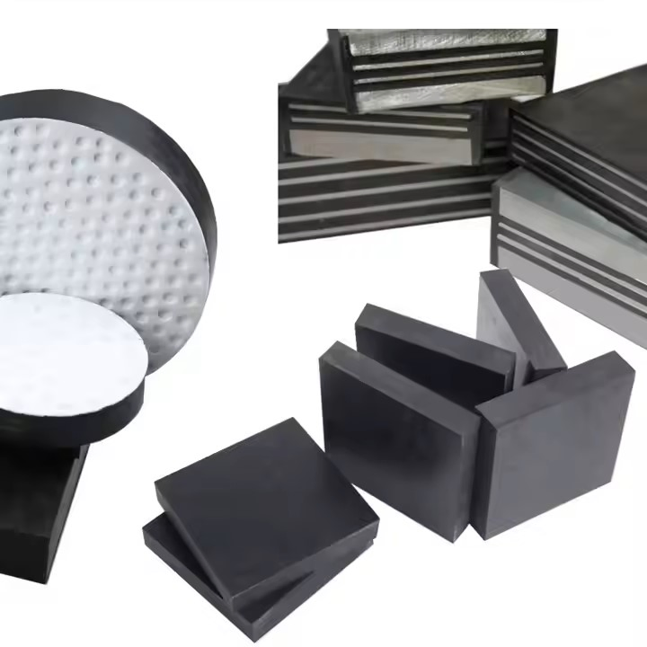 Aohong High Quality Customizable Neoprene Bridge Bearing Shock Absorbing Rubber Industrial Use Moulding Cutting Processing Available