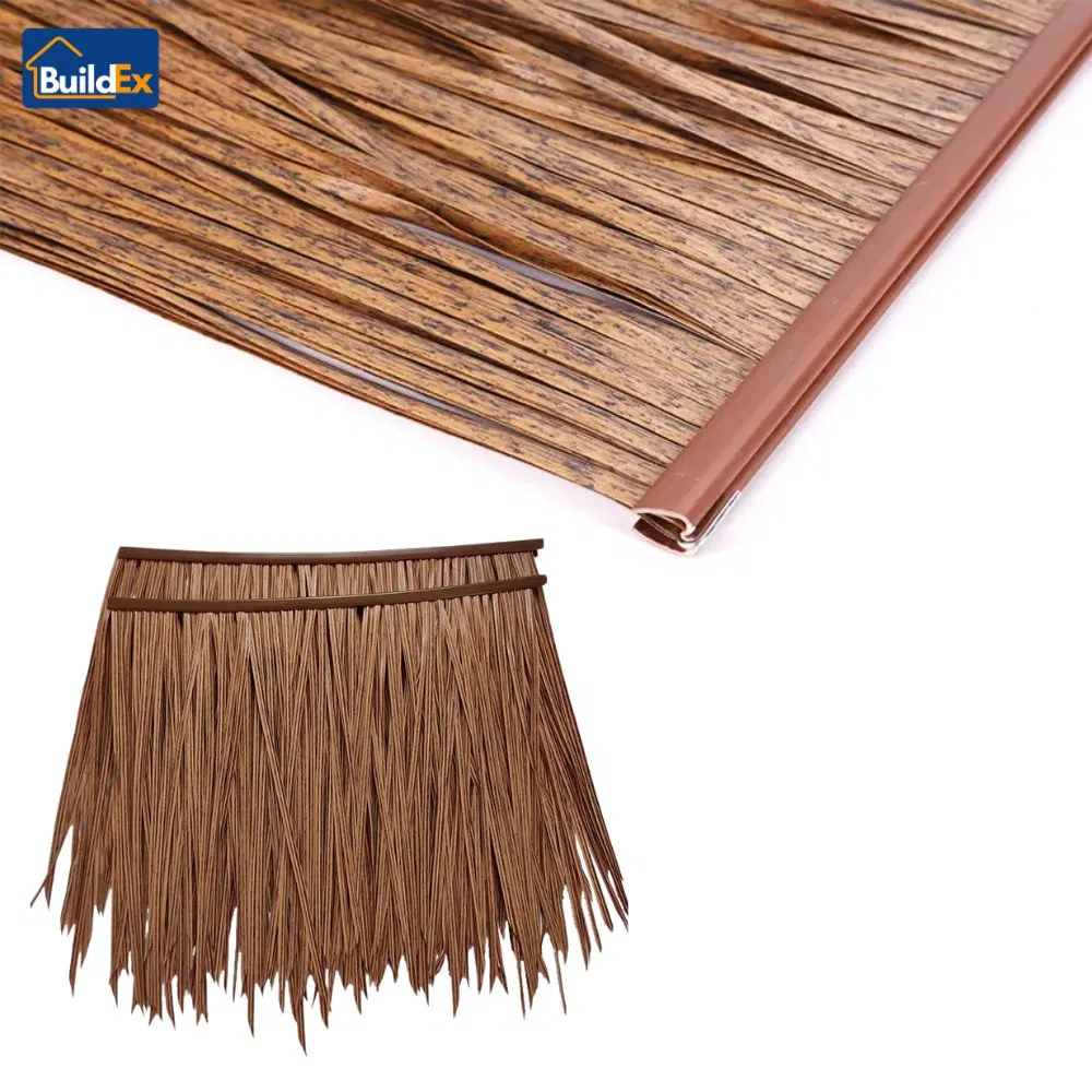 Durable PE Materials Synthetic Thatch Roofing Tiles for Villa Gazebo and Beach Bar Roof