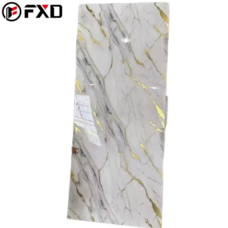 Furniture Veneer Easy-to-Clean Lightweight Healthy Cost-Effective UV Marble Slabs