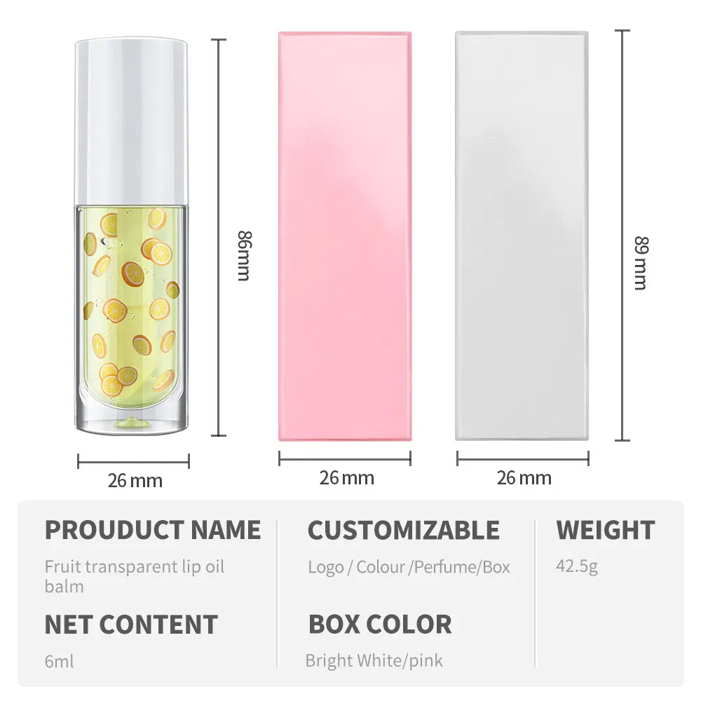 Custom Logo Lip Care Gloss Vegan Natural Lip Oil Private Label Wholesale Bulk Makeup Fruit Lipgloss