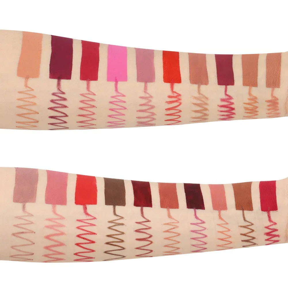 Hot Sell Private Logo 2 in 1 Liquid Lipstick and Lip Liner Kit Lipgloss Lipliner Pencil Set